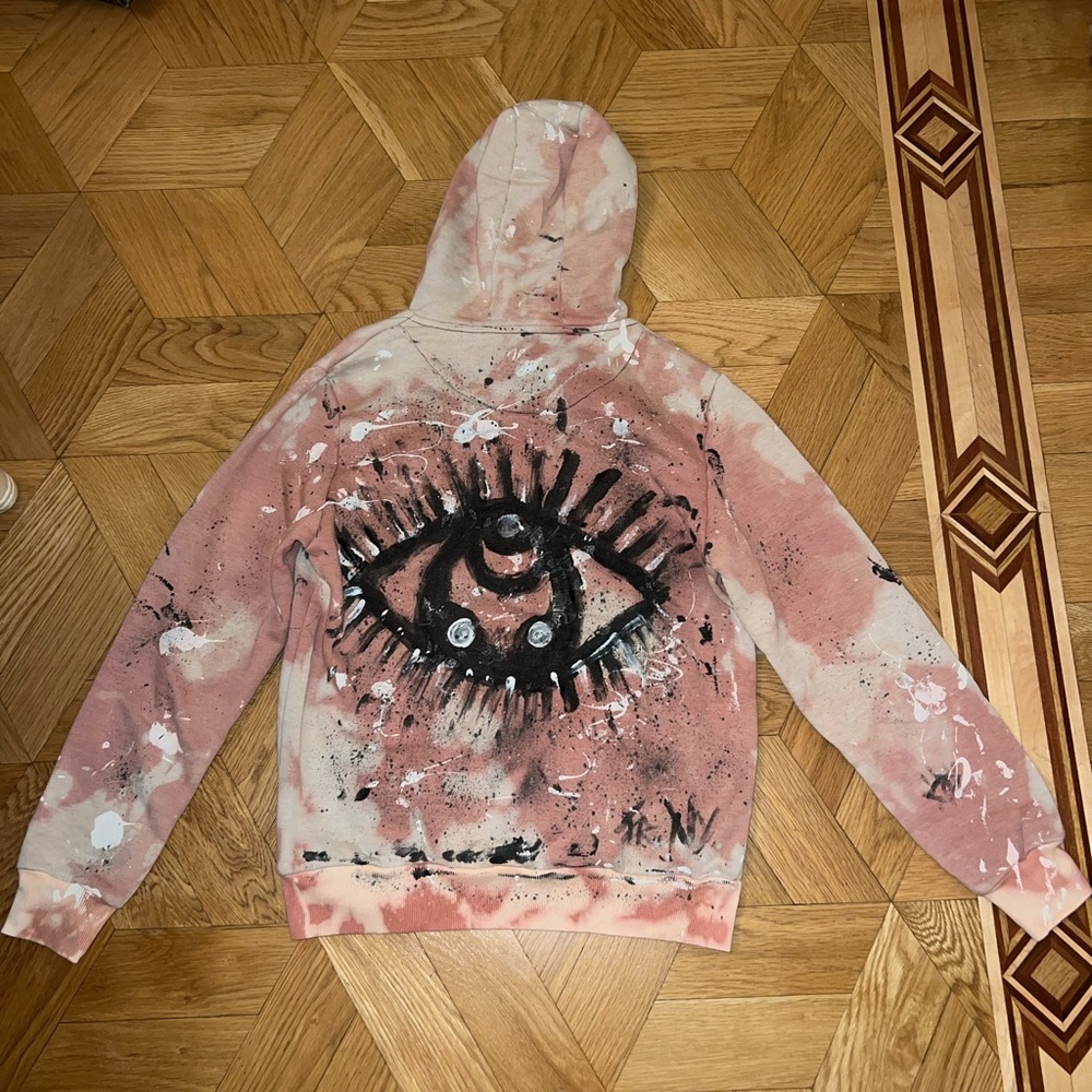 Custom Made Pink Tie Dye Hoodie